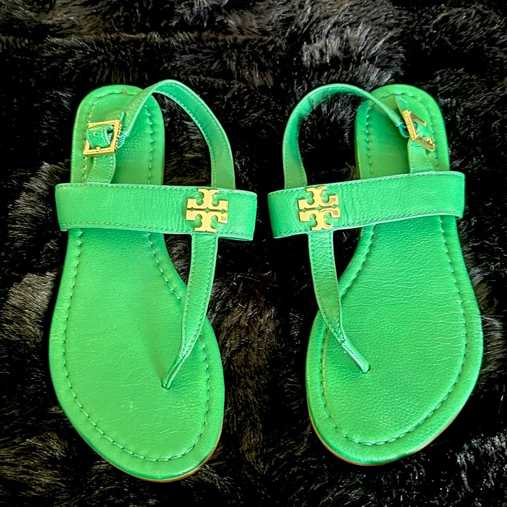 Kelly Green Tory Burch Sandals